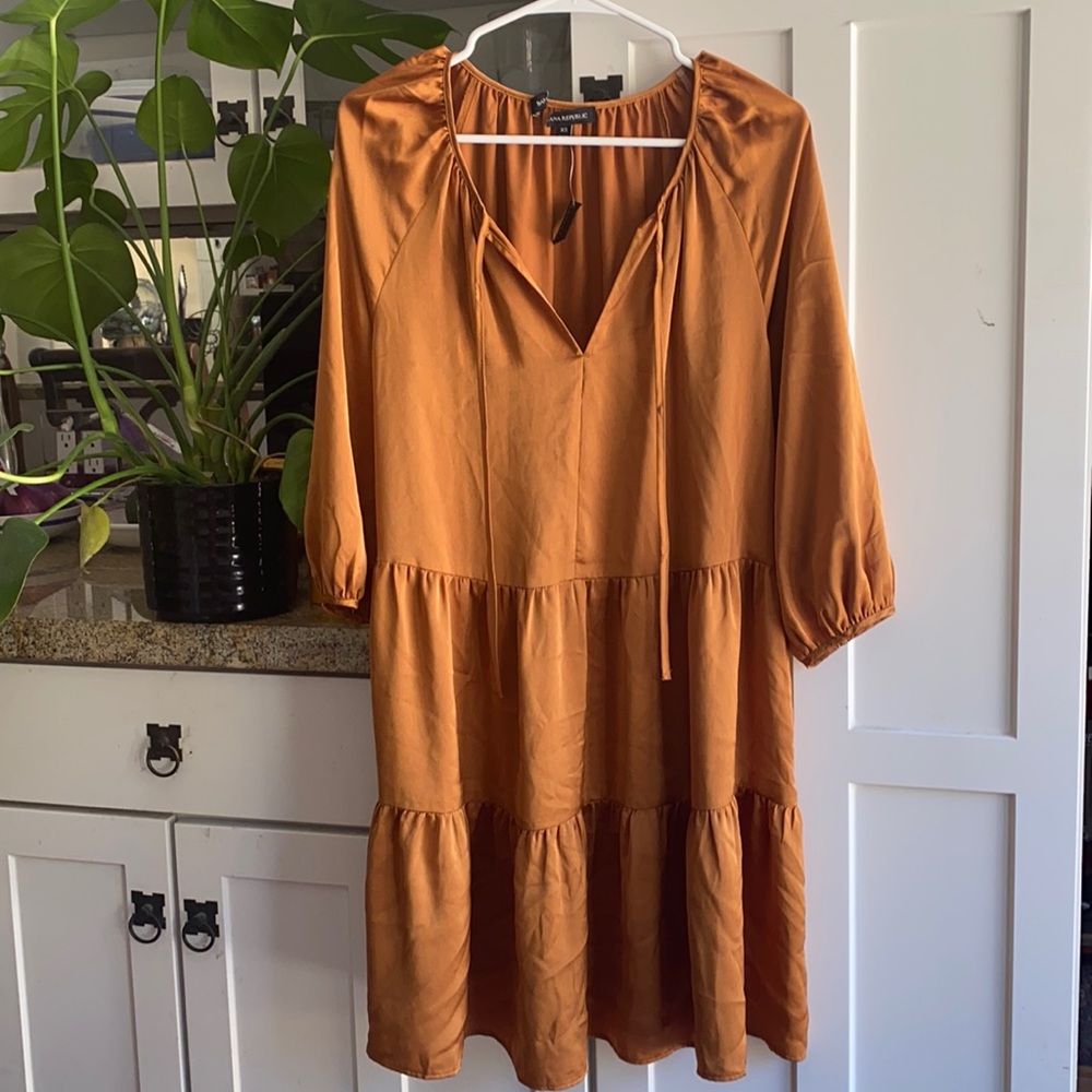 Banana Republic silk prairie dress